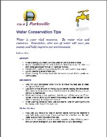 Water Conservation Tips